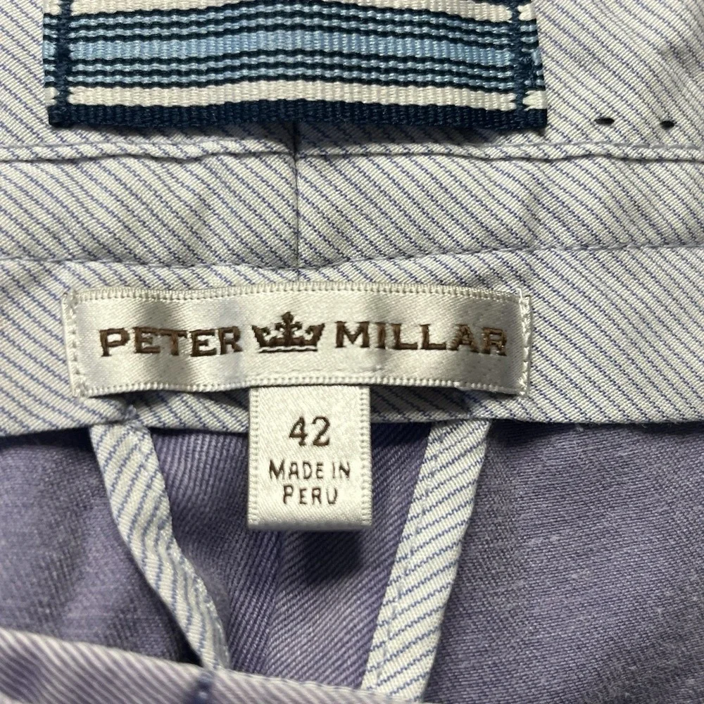 Peter Millar Shorts Mens 42 Lavender‎ Golf Chino Flat Front Casual Walking